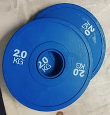 Fractional Plates Pair 2kg x2 Olympic Micro Change Weight USED EX-COMPETITION