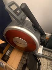 MERACH Rowing Machine Adjustable Resistance LCD Display Grey/Black/Brown